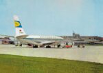 1961 Lufthansa Boeing 720 Postcard DABOM