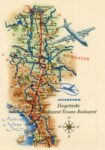 1963 Interflug Airlines - Hungary Yugoslavia route map Postcard