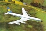 1968 Lufthansa Boeing 707 Postcard DABUH
