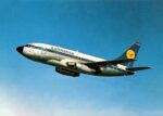 1968 Lufthansa Boeing 737 Postcard DABEF