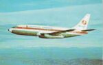 1968 NAC National Airways Boeing 737 Twinjet Postcard ZK-NAC
