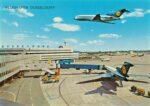 1969 Dusseldorf Airport Lufthansa Postcard