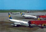 1969 Lufthansa Boeing 737-100 Gate Postcard