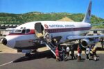 1969 NAC National Airways Boeing 737 Postcard ZK-NAE