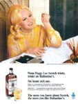 1969 Wenn Peggy Lee Scotch trinkt, trinkt sie Ballantine's. Sie kennt sich aus