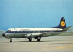 1971 Lufthansa Vickers Viscount 814 Postcard DANUR