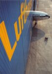 1974 Lufthansa McDonnell Douglas DC10 Hanger Postcard