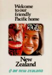 1975 Welcome to our friendly Pacific home. New Zealand. Air New Zealand