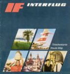 1976 IF Interflug. Streckenkarte Route Map