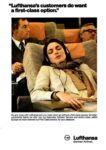 1979 'Lufthansa's customer do want a first-class option' Lufthansa