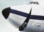 1980 Lufthansa Boeing 747 Cargo Nose Postcard