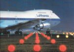 1980 Lufthansa Boeing 747 Postcard Runway