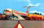 1981 Interflug IL 62 and Fuel Trucks Postcard