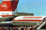 1982 Interflug IL 62 Berlin-Schonefeld Airport Postcard DDR-SEH