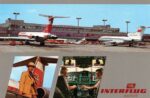 1985 Interflug IL 62 Aerflot TU-154 Berlin-Schonefeld Airport Postcard CCCP85350