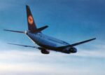 1989 Lufthansa Boeing 737-300 Postcard D-ABXT
