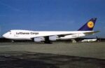 1989 Lufthansa Cargo Boeing 747 -230F Postcard