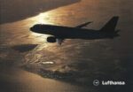 1990 Lufthansa Airbus A320-200 Postcard