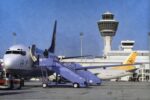 1991 Munich Airport Lufthansa Boeing 737 and Condor 737 Postcard DABWE