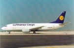 1994 Lufthansa Cargo Boeing 737-300 Postcard DABWS