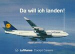 2000 Lufthansa Boeing 747 Cockpit Careers Postcard