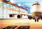 2009 Lufthansa Airbus A380 postcard